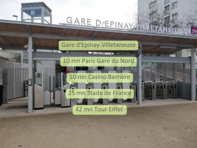Parking Prive Gratuit - 15Mn Paris - Gare A Pied En 5Mn - Tout Equipee - Terrasse - Jardin - Stade De France - Casino D'Enghien - Hippodrome, Universite Épinay-sur-Seine Exterior foto